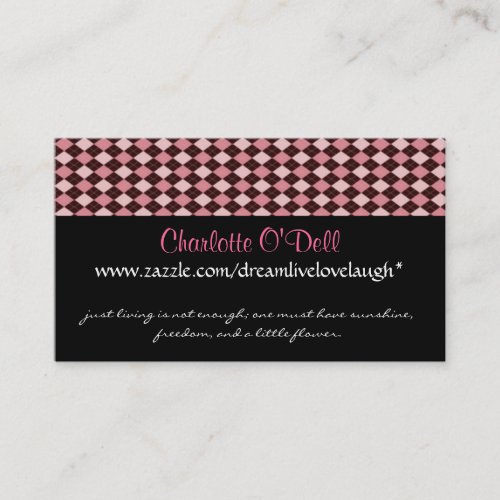 argyle; website marketing business cards