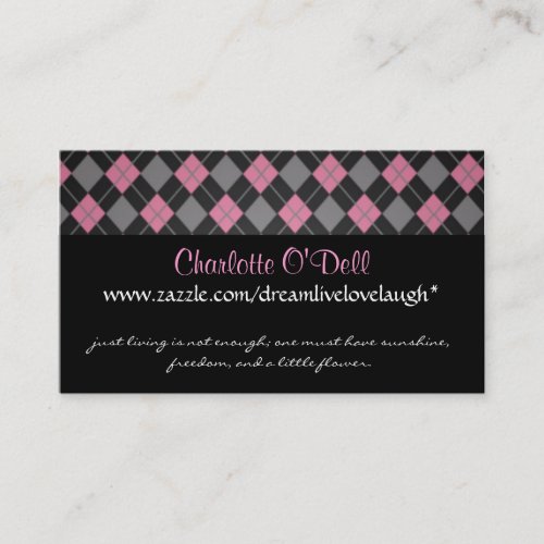 argyle; website marketing business cards