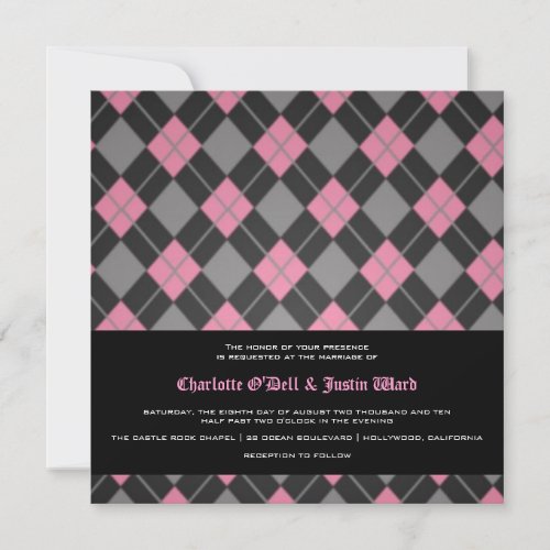 argyle; wedding announcement