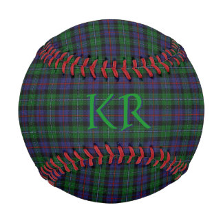 Argyll District Tartan with monogram / initials Baseball