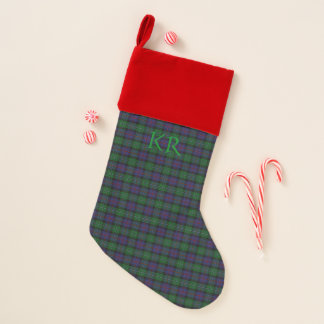 Argyll District Tartan with monogram / initials Christmas Stocking