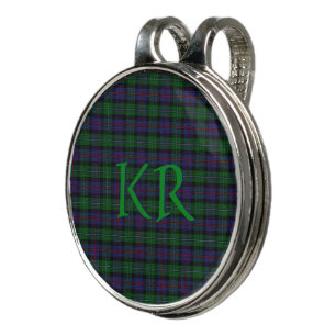 Argyll District Tartan with monogram / initials Golf Hat Clip