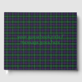 Argyll District Tartan with monogram / initials Guest Book