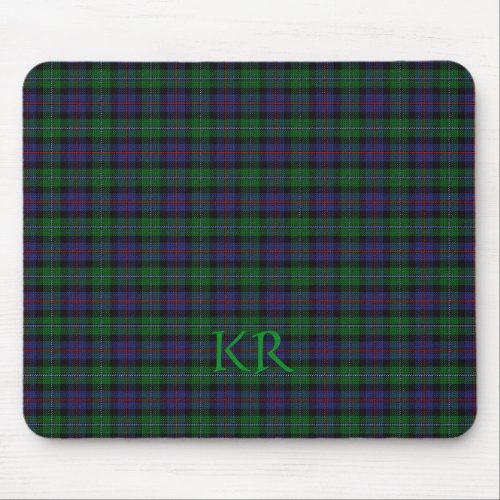 Argyll District Tartan with monogram  initials Mouse Pad