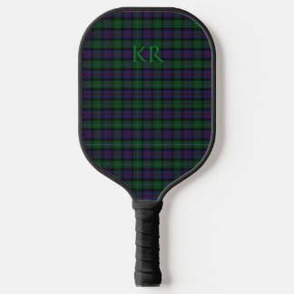 Argyll District Tartan with monogram / initials Pickleball Paddle