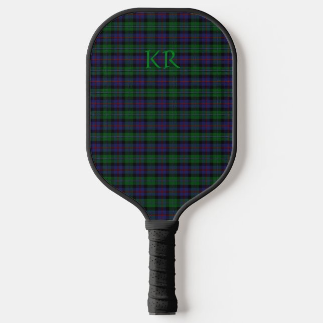 Argyll District Tartan with monogram / initials Pickleball Paddle (Front)