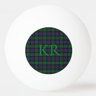 Argyll District Tartan with monogram / initials Ping Pong Ball