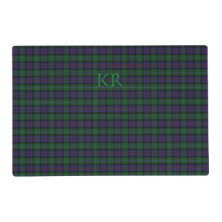 Argyll District Tartan with monogram / initials Placemat