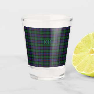 Argyll District Tartan with monogram / initials Shot Glass