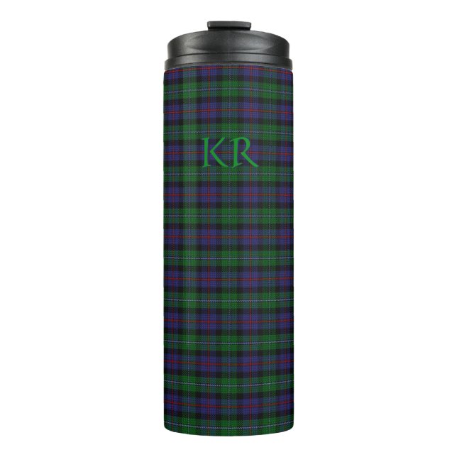 Argyll District Tartan with monogram / initials Thermal Tumbler (Front)