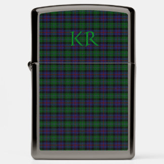 Argyll District Tartan with monogram / initials Zippo Lighter