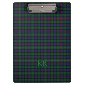 Argyll District Tartan with monogram / name Clipboard