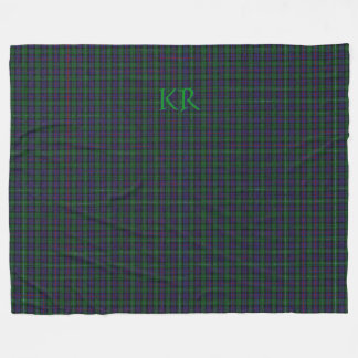 Argyll District Tartan with monogram / name Fleece Blanket
