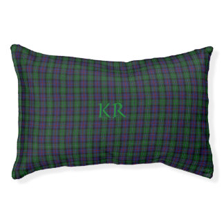 Argyll District Tartan with monogram / name Pet Bed