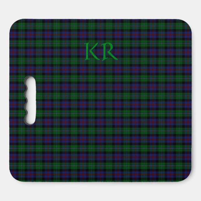 Argyll District Tartan with monogram / name Seat Cushion (Front Horizontal)