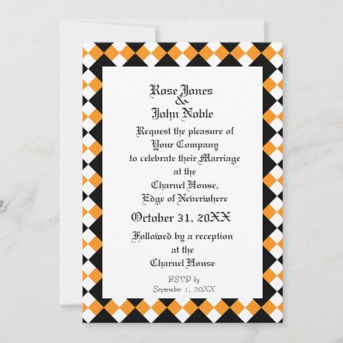 Argyll Ivory XI Orange Wedding Invitation