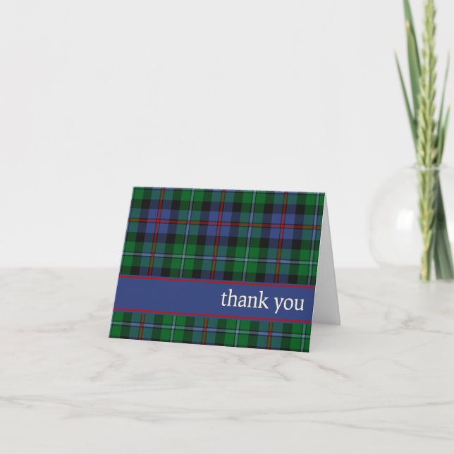 Argyll Scotland District Tartan Thank You (Front)