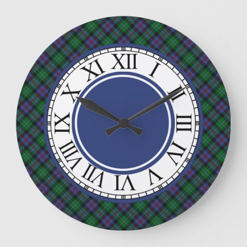 Argyll Scotland Tartan Border Large Clock