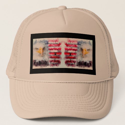 ArhSalamander Watercolor USA Mug 3 Trucker Hat