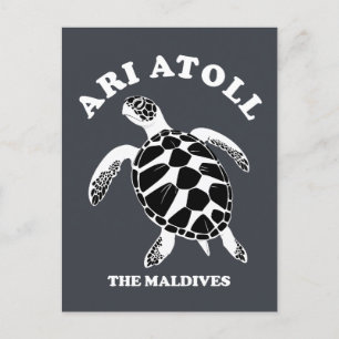 Ari Atoll The Maldives - Sea Turtle Lover Postcard