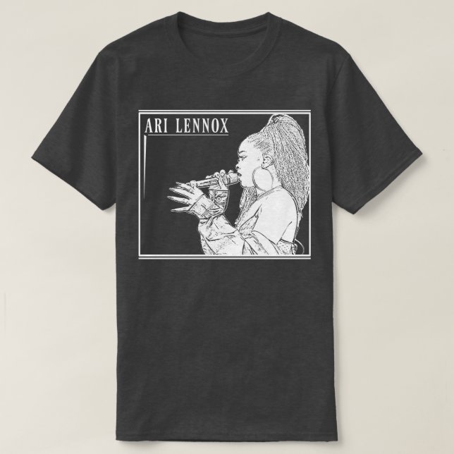 Ari lennox White retro T-Shirt (Design Front)