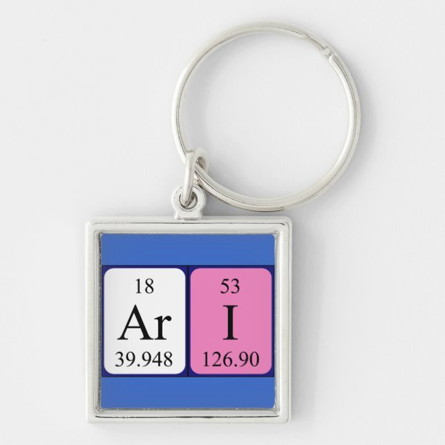 Ari periodic table name keyring (Front)