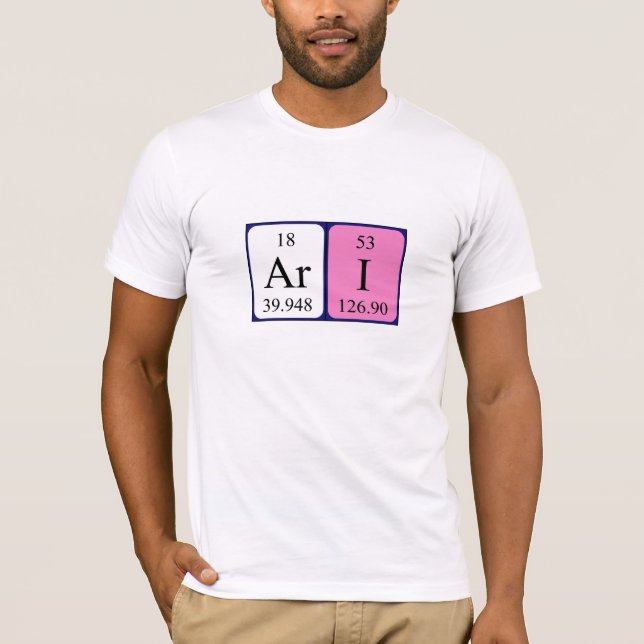 Ari periodic table name shirt (Front)