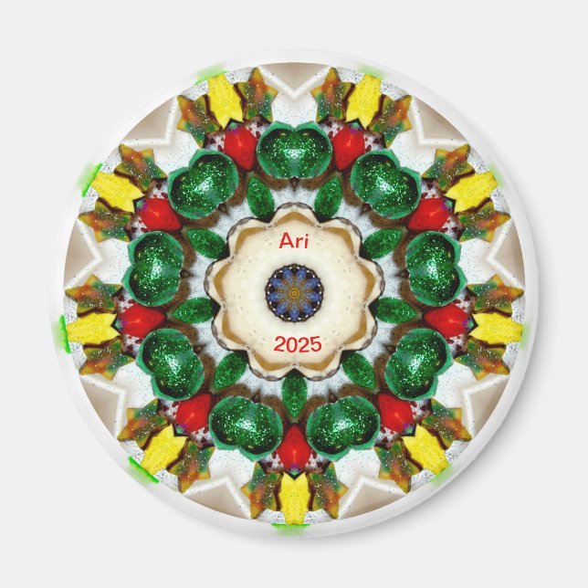 ARI ~ Personalized Christmas Fractal ~  Magnet (Front)