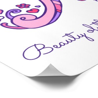 Aria girls name decorative custom meaning poster | Zazzle