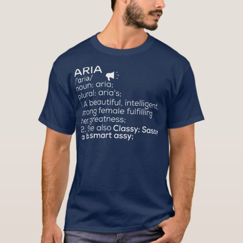 Aria Name Aria Definition Aria Female Name Aria Me T_Shirt