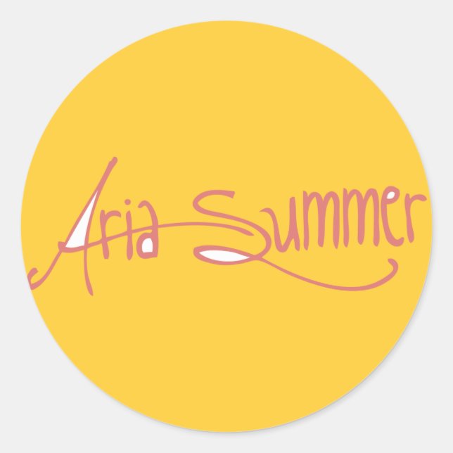 Aria Summer Logo Sticket Classic Round Sticker (Front)