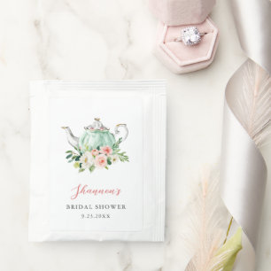 ARIA Tea Party Bridal Shower Favor, Black Bag Drink Mix