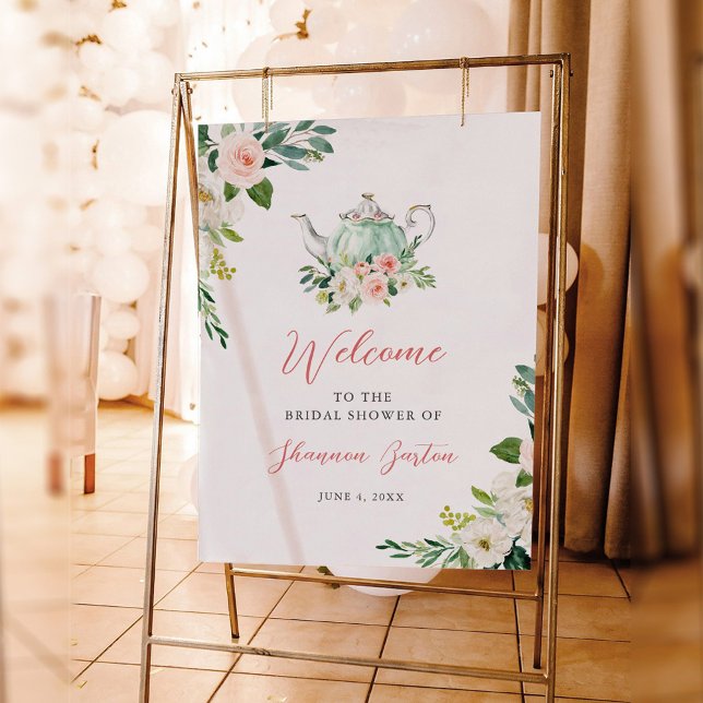ARIA Tea Party Bridal Shower Welcome  Foam Board (Creator Uploaded)