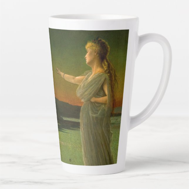 Ariadne at Naxos John Atkinson Grimshaw  Latte Mug (Right)