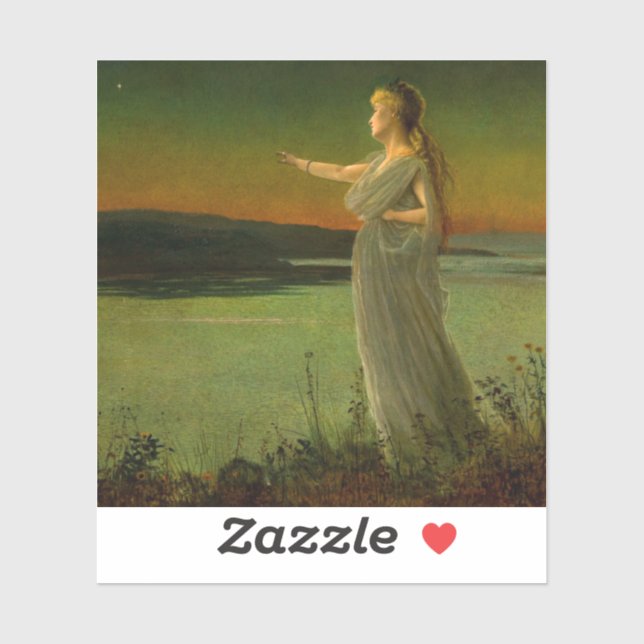 Ariadne at Naxos John Atkinson Grimshaw  Sticker (Sheet)