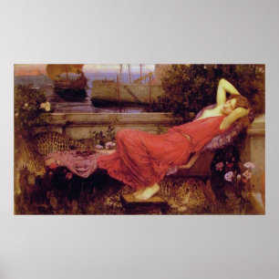 Ariadne, by John William Waterhouse - 1898 Poster