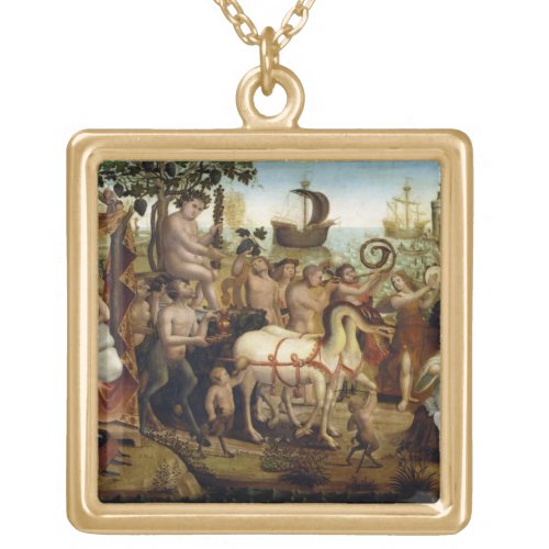 Ariadne in Naxos from the Story of Theseus oil o Gold Plated Necklace