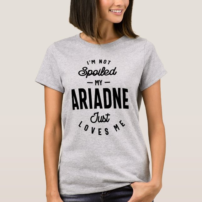 Ariadne Personalized Name Birthday Gift T-Shirt (Front)