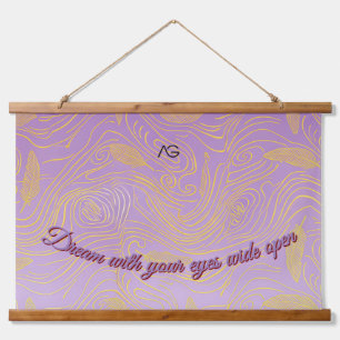 AriaGrace Lavender Gold Ethnic LatticePattern Vol3 Hanging Tapestry