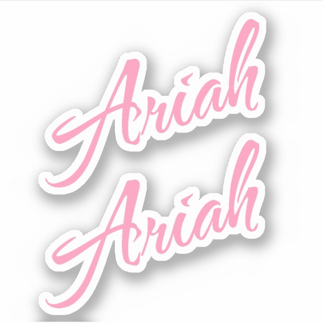 Ariah name x2 sticker (Front)