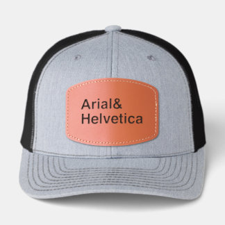 Arial & Helvetica Leather Patch Hat