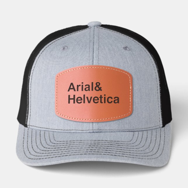 Arial & Helvetica Leather Patch Hat (Front)