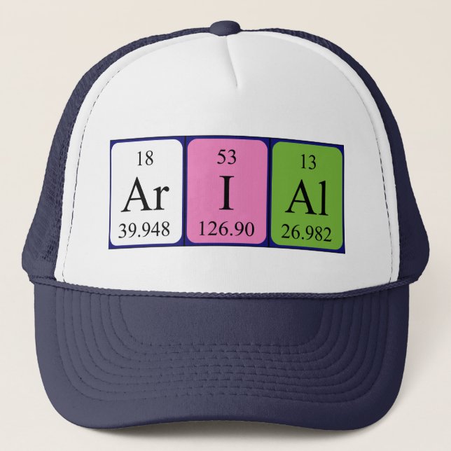 Arial periodic table name hat (Front)