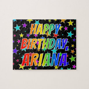"ARIANA" First Name, Fun "HAPPY BIRTHDAY" Jigsaw Puzzle