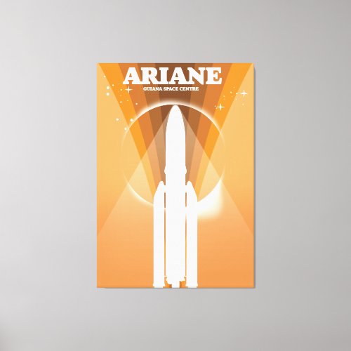 Ariane Guiana Space Centre space art Canvas Print