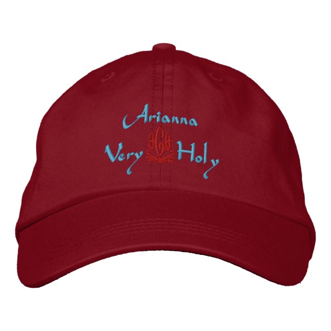 Arianna Name With Italian Meaning Green Embroidered Baseball Hat (Front)