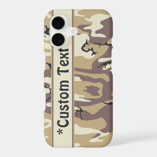 Arid Brown Camo w/ Custom Text iPhone 17 Case
