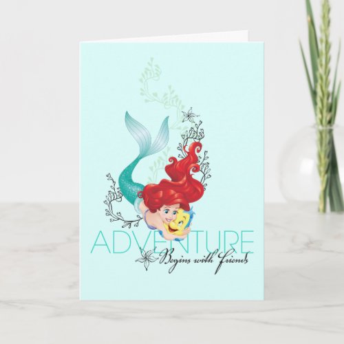 Ariel  Adventure Begins With Friends Card