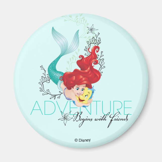 Ariel | Adventure Begins With Friends Magnet (Front)