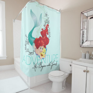 Ariel   Adventure Begins With Friends Shower Curtain